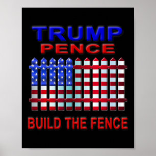 Trump Pence Bouwen De Muur Poster