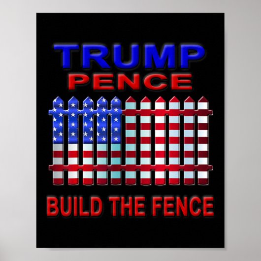 Trump Pence Bouwen De Muur Poster (Voorkant)