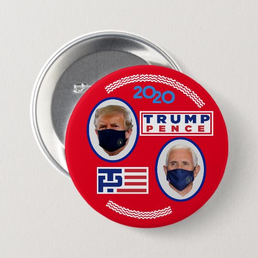 Trump/Pence covid-2020 Ronde Button 7,6 Cm (Voorkant /achterkant)