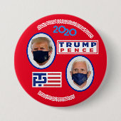 Trump/Pence covid-2020 Ronde Button 7,6 Cm (Voorkant)