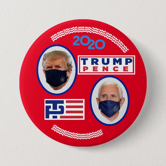 Trump/Pence covid-2020 Ronde Button 7,6 Cm (Voorkant)