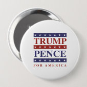 Trump Pence for America - - Ronde Button 4,0 Cm (Voorkant /achterkant)