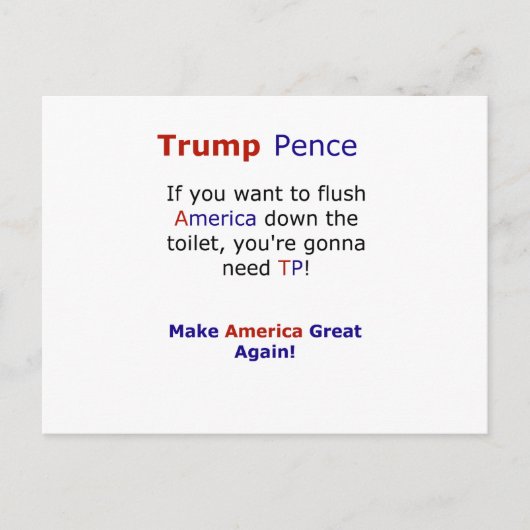 Trump Pence Funny Meme Election 2016 Briefkaart (Voorkant)
