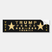 Trump Pence Gold Tone verkiezing swag voor uw auto Bumpersticker (Voorkant)