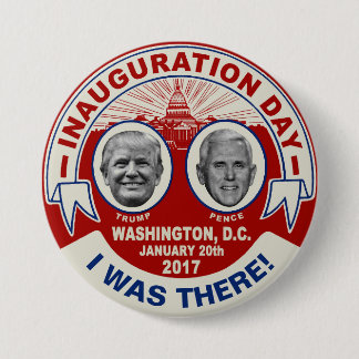 Trump Pence Ik Was Er Op De Inauguratie Dag Souven Ronde Button 7,6 Cm