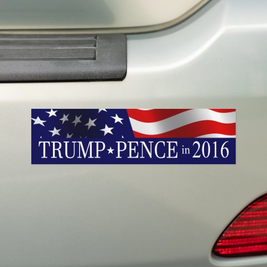Trump Pence in 2016 Bumpersticker (Op auto)