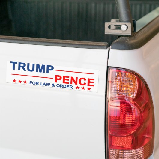 Trump Pence Law & Order Bumpersticker (Op Truck)