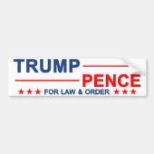 Trump Pence Law & Order Bumpersticker (Voorkant)