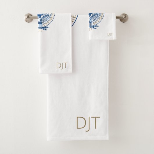 Trump Pence presidentiële inauguratie monogram Bad Handdoek (Insitu)