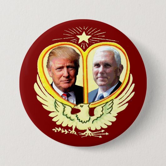 Trump & Pence Ronde Button 7,6 Cm (Voorkant)