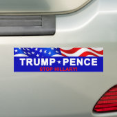 Trump Pence Stop Hillary Bumpersticker (Op auto)