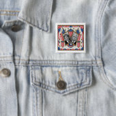 Trump & Pence Vierkante Button 5,1 Cm (In situ)