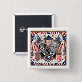 Trump & Pence Vierkante Button 5,1 Cm (Voorkant /achterkant)