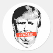 Trump: Pendejo Ronde Sticker (Voorkant)