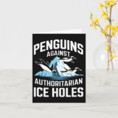 Trump Penguins Against Authoritarian Ice Holes Sta Kaart (Gele Bloem)