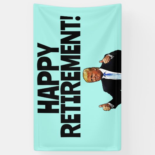 TRUMP PENSIONERING PARTY BANNER (Verticaal)
