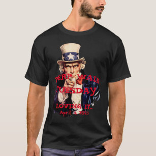 Trump Perp Walk Dinsdag 2023 oom Sam T-shirt