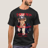 Trump Perp Walked 2023 Dinsdag Oom Sam T-shirt (Voorkant)