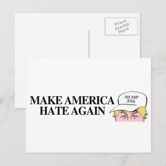 Trump Pet - Make America Hate Again - PNG Briefkaart (Voorkant / Achterkant)