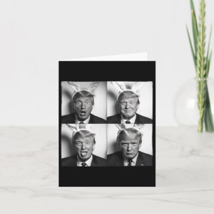 Trump Photobooth in Bunny Easter Ears Funny USA Me Kaart
