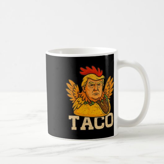 Trump Piept Altijd Let's Go Taco Grappig 3 Koffiemok (Rechts)