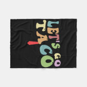 Trump Piept Altijd Let's Go Taco Grappig Retro Fleece Deken (Voorkant (Horizontaal))