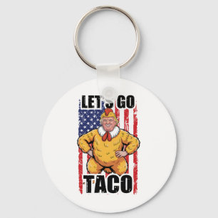 Trump Piept Altijd Let's Go Taco Grappige Taco Sleutelhanger