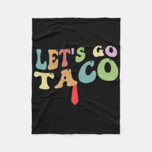 Trump Piept Altijd Terug Laten we Taco Leuk Retro Fleece Deken