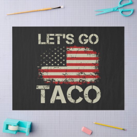 Trump Piept Altijd Terug Let's Go Taco Tissuepapier (Craft)