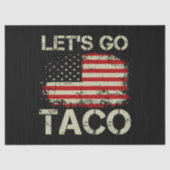 Trump Piept Altijd Terug Let's Go Taco Tissuepapier (Voorkant)