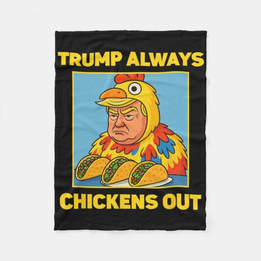 Trump Piept Altijd Uit Funny Meme Taco Fleece Deken (Voorkant)