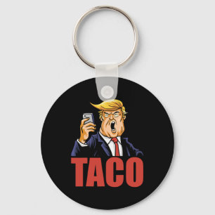 Trump Piept Altijd Uit Leuke Taco Grap Retro Stijl Sleutelhanger