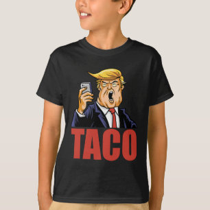 Trump Piept Altijd Uit Leuke Taco Grap Retro Stijl T-shirt