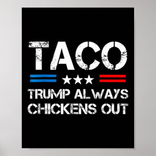 Trump Piept Altijd Uit Taco Handel Grappige Meme 1 Poster