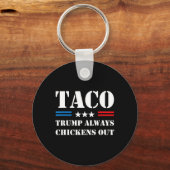 Trump Piept Altijd Uit Taco Handel Grappige Meme  Sleutelhanger (Voorkant)