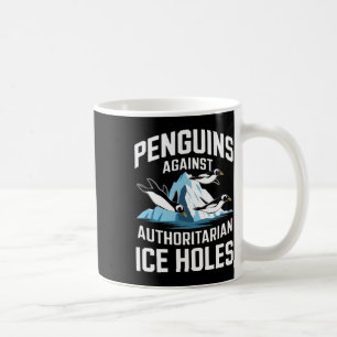 Trump pinguïns tegen autoritaire ijsholten koffiemok