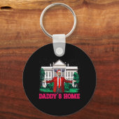 Trump Pink 2024 - Neem het huis van Amerika CK Dad Sleutelhanger (Voorkant)