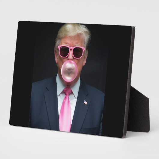 Trump Pink Bubble Gum President 47 Verenigde State Fotoplaat (Zijkant)