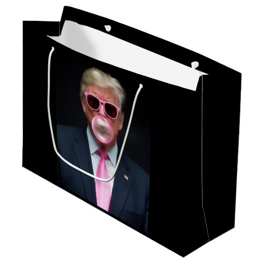 Trump Pink Bubble Gum President 47 Verenigde State Groot Cadeauzakje (Voorkant Gekanteld)