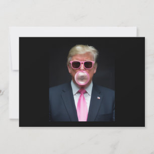 Trump Pink Bubble Gum President 47 Verenigde State Kaart
