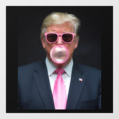 Trump Pink Bubble Gum President 47 Verenigde State Raamsticker (Vel)