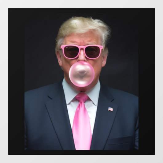 Trump Pink Bubble Gum President 47 Verenigde State Raamsticker (Vel)