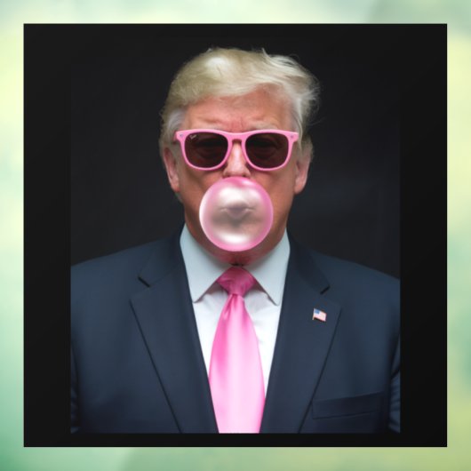 Trump Pink Bubble Gum President 47 Verenigde State Raamsticker (Vel 3)