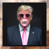 Trump Pink Bubble Gum President 47 Verenigde State Raamsticker (Vel 2)