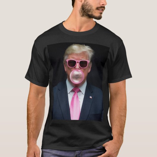 Trump Pink Bubble Gum President 47 Verenigde State T-shirt (Voorkant)