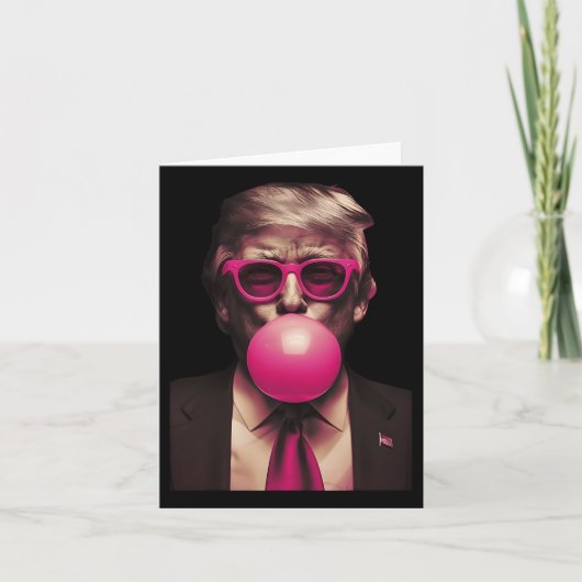 Trump Pink Bubblegum Grappig Kaart (Voorkant)