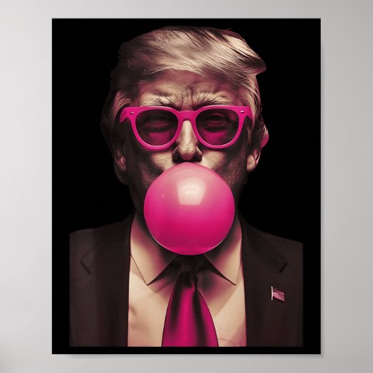 Trump Pink Bubblegum Grappig Poster (Voorkant)
