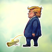 Trump plaagt op grondwet raamsticker (Vel 3)