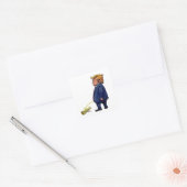 Trump plaagt op grondwet vierkante sticker (Envelop)