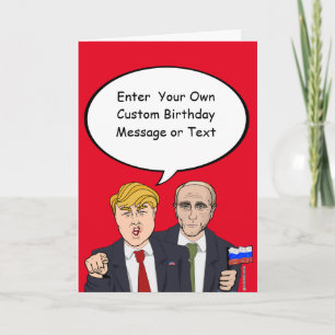 Trump Poetin Birthday Card - Pas uw bericht aan Kaart